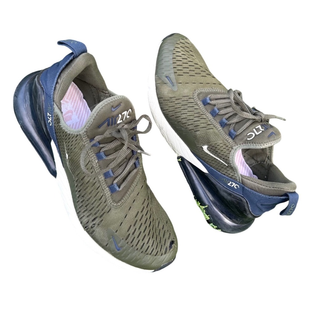 Nike Air Max 270 Men's Athletic Shoes Size 7.5 Olive Green